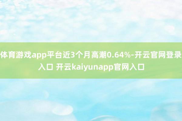 体育游戏app平台近3个月高潮0.64%-开云官网登录入口 开云kaiyunapp官网入口