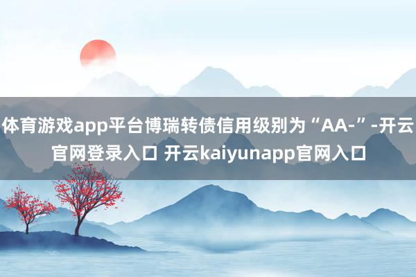 体育游戏app平台博瑞转债信用级别为“AA-”-开云官网登录入口 开云kaiyunapp官网入口